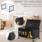 Kids Toy Box, 70L Metal & Oxford Cloth Toy Chest with 360° Wheels, and Lid for Boys, Girls, Bedroom, Living Room, Stuffed Animals, Clothes, and Playroom - Black